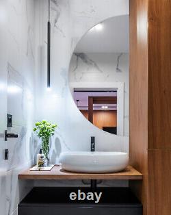 100cm Large Semicircular Mirror Bathroom Bedroom Hallway Mirror Distortion Free