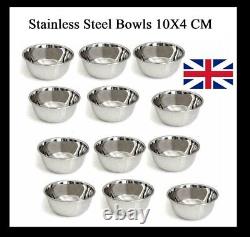 10X4 CM PURE Stainless Steel Bowl Katori Stackable Serving Snack Curry Pudding