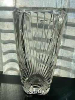 1930 Vintage Leaded Glass Vase Art Deco- Square- France
