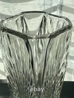 1930 Vintage Leaded Glass Vase Art Deco- Square- France