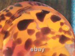 1930's Czech Splatter Glass Vase 25.5 cm high Stunning
