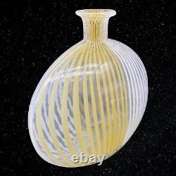 1950s Murano Glass Filigrana Pillow Vase By Dino Martens Aureliano Toso Vase