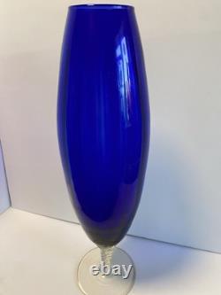 1960s Empoli Pedestal Glass Vase
