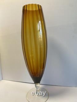 1960s Empoli Pedestal Glass Vase