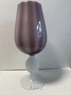 1960s cameo stemmed stelvia empoli glass