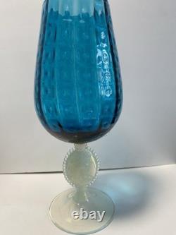 1960s cameo stemmed stelvia empoli glass In Optic Blue