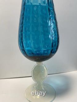 1960s cameo stemmed stelvia empoli glass In Optic Blue