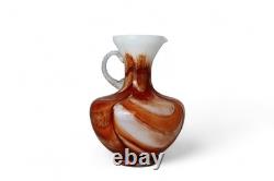 1970s Carlo Moretti Opaline Art Glass Jug