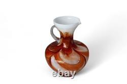 1970s Carlo Moretti Opaline Art Glass Jug