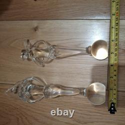 2 ×Art Glass Sculpture Lovers Warm Embrace Unstamped or Signed No Base