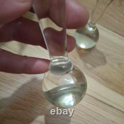 2 ×Art Glass Sculpture Lovers Warm Embrace Unstamped or Signed No Base