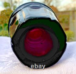 2 X Karlsbad Moser Art Deco Glass Vases Cut Panels & Hunters