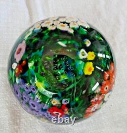 2008 Shawn Messenger Landscape Series Millefiori Murrini Flowers Art Glass Vase