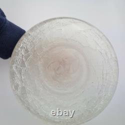 20th Century Art Glass Crackle Effect White Interior Vase Sia Collection 5.23kg