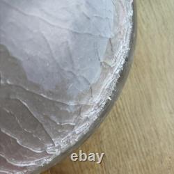 20th Century Heavy Art Glass Crackle Effect White Interior Vase Sia Collection