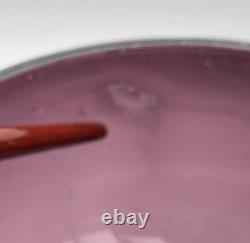 3 mid century modern art glass vase Scandinavian Riihimaki Style purple teal 70s