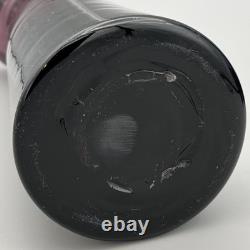 3 mid century modern art glass vase Scandinavian Riihimaki Style purple teal 70s