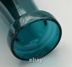 3 mid century modern art glass vase Scandinavian Riihimaki Style purple teal 70s