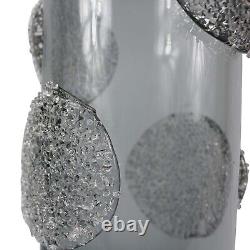 38.5cm Smoke Grey Forest Glass Art Vase Handmade Indoor Decor Table Flower Vases