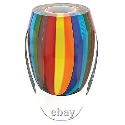 6 Multicolor Art Glass Vase High-Grade Glass, Captivating Green Color, Uniqu