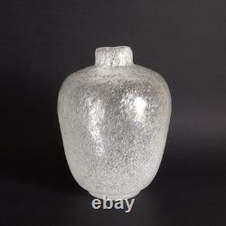 6 Murano Pulegoso Style Art Glass Bud Vase Clear Handblown Bubbly Attr Seguso