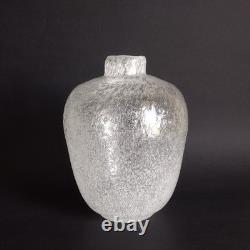 6 Murano Pulegoso Style Art Glass Bud Vase Clear Handblown Bubbly Attr Seguso