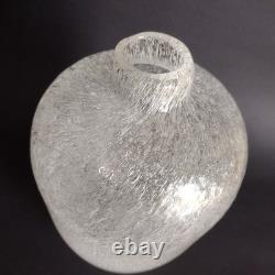 6 Murano Pulegoso Style Art Glass Bud Vase Clear Handblown Bubbly Attr Seguso