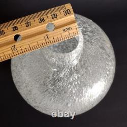 6 Murano Pulegoso Style Art Glass Bud Vase Clear Handblown Bubbly Attr Seguso