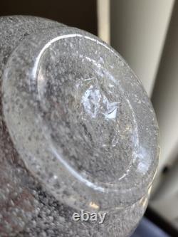 6 Murano Pulegoso Style Art Glass Bud Vase Clear Handblown Bubbly Attr Seguso