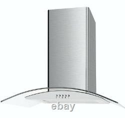 60cm Curved Glass Cooker Hood Extractor Stainless Steel MYAPPLIANCES ART28416