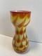 60s Scandinavian Cased Glass Vase, Peacock Pattern, From Elme Glasbruk