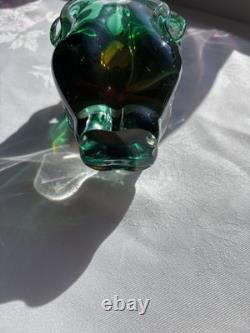 7x Bohemia Glass, Josef Hospodka VGC. Chribska Baskets x7 Glass Art Vintage