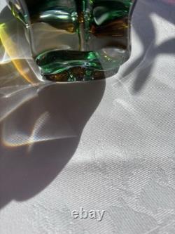 7x Bohemia Glass, Josef Hospodka VGC. Chribska Baskets x7 Glass Art Vintage