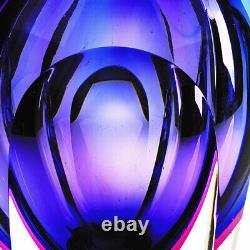 9 Purple Art Glass Vase