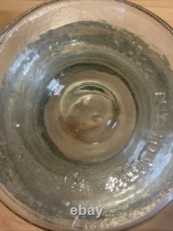 A LA LIGNE Rare Large & Heavy Point Hand Blown Footed Glass Vase Old Apothecary