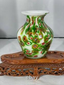 A Rare Miniature Millefiori / Millefleur vase from Murano Italy