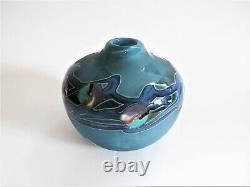 A Signed J BYRON American Studio Art Glass vase