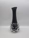 A Studio Glass Black Vintage Thumbprint Trumpet Vase, Mcm