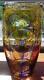 A Beautiful Large Modern Heavy Waterford John Rocha Amber Drip Art Glass Vase
