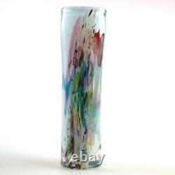 A superb quality vintage art deco design studio art glass splatter Vase C. 20thC