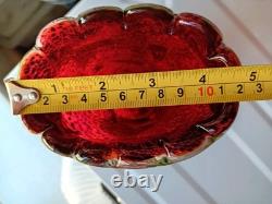 AVEM Murano Vase 8 Tall Cased Art Glass 1950s Good Condition Bizantino series