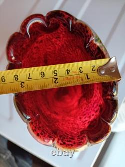 AVEM Murano Vase 8 Tall Cased Art Glass 1950s Good Condition Bizantino series