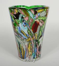 AVEM Tutti Frutti Vase Mid Century Murano Art Glass