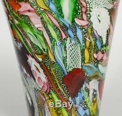AVEM Tutti Frutti Vase Mid Century Murano Art Glass
