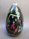 Abstract Art Glass Vase Signed Vinas Spain