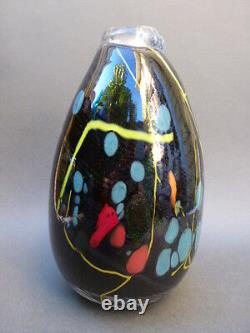 Abstract Art Glass Vase Signed Vinas Spain