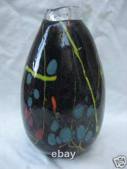 Abstract Art Glass Vase Signed Vinas Spain