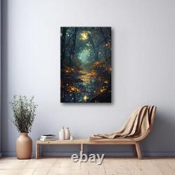 Abstract Landscape Wall Art, Tempered Glass Wall Art, Glass Printing, Firefly