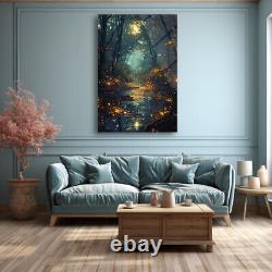 Abstract Landscape Wall Art, Tempered Glass Wall Art, Glass Printing, Firefly