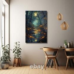 Abstract Landscape Wall Art, Tempered Glass Wall Art, Glass Printing, Firefly